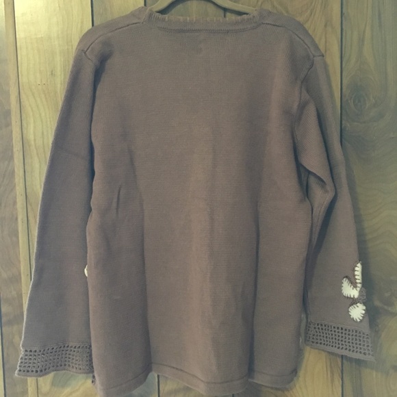 NWT Storybook Knits Large Sweater Floral Accents - Picture 5 of 5